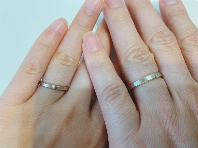 左:プラチナ×ピンクゴールド
右:プラチナ×イエローゴールド