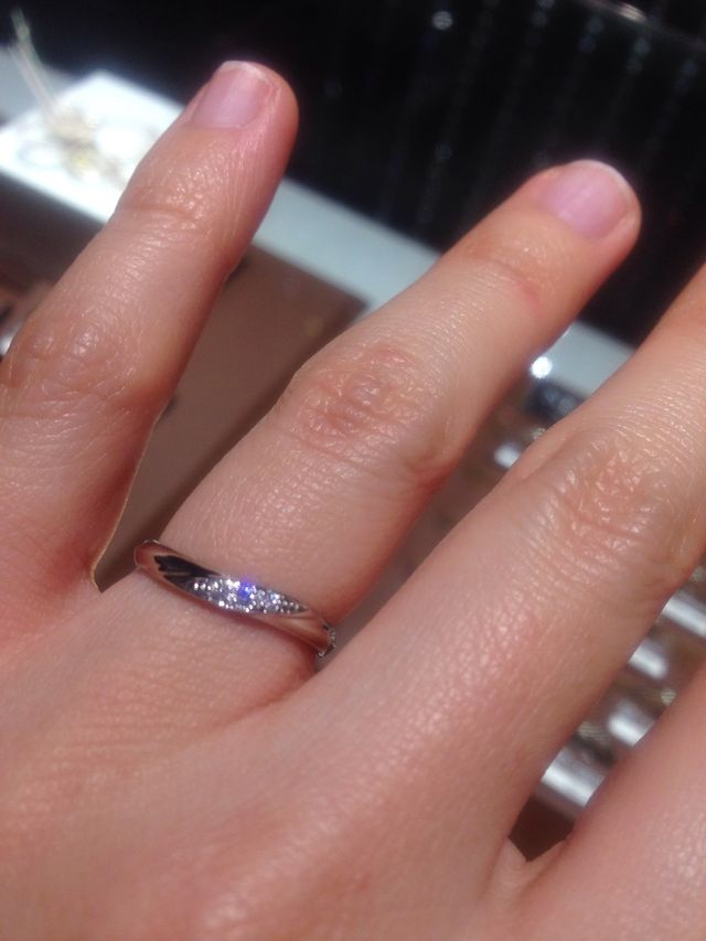 結婚指輪が出来上がった当日の写真です♪
