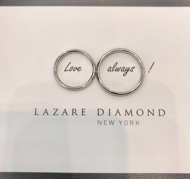 指輪を並べて撮りました♪