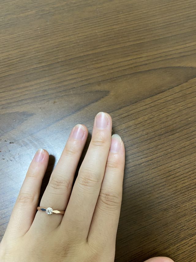 婚約指輪の着用時