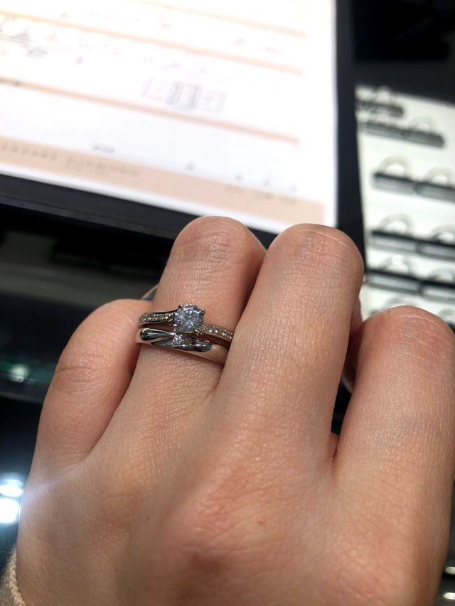 重ね付けの写真です