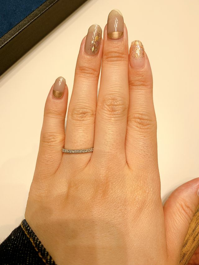 ハーフエタニティーを試着しました