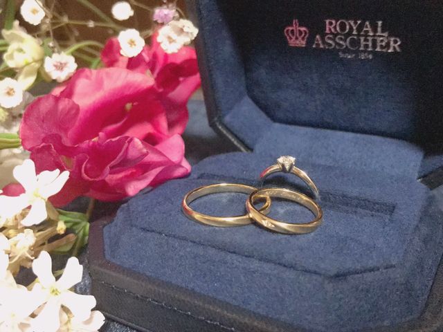 婚約指輪と結婚指輪。
どちらともROYALASSCHER。