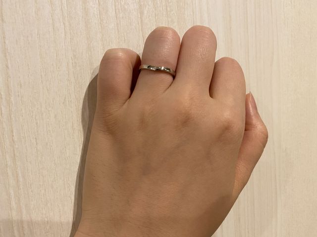 購入後、家で着用時の写真です。