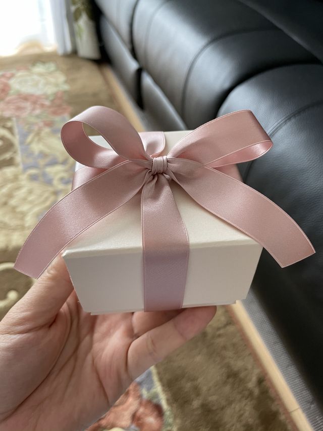 引渡しを受けた後の写真。
リボンがとても綺麗。