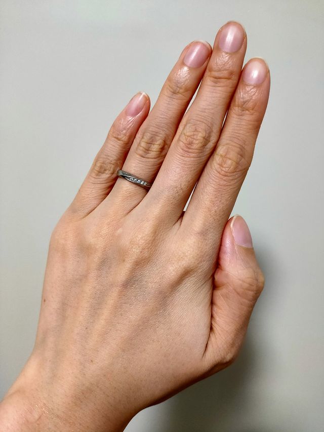 着用しているところです。