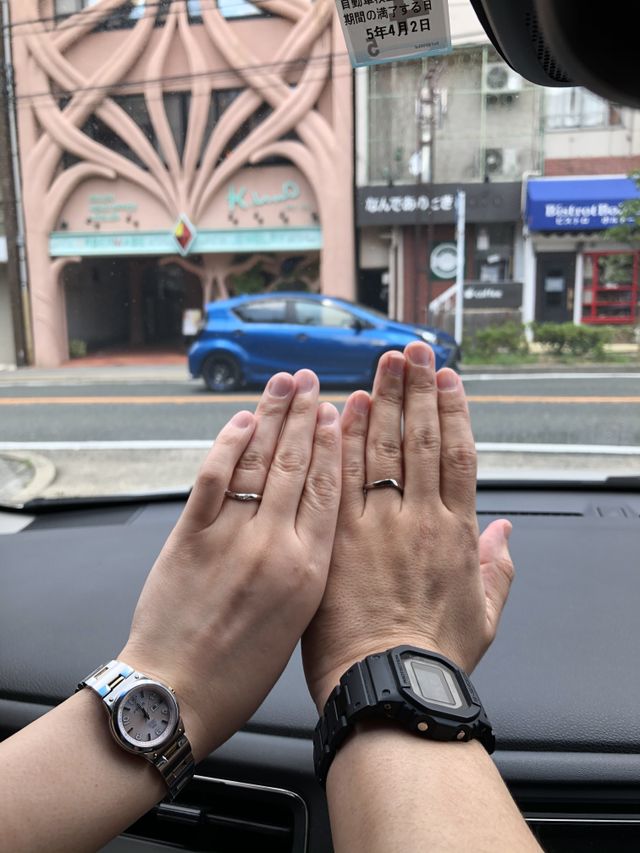 それぞれの好みを取り入れつつお揃い感のある指輪になりました