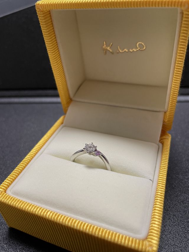 母からゆずり受けたダイヤモンドをリメイクしました。