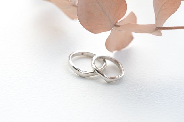 完成した指輪の写真