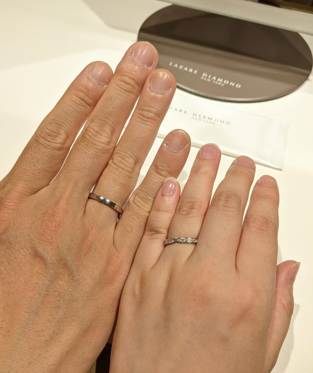 二人での試着写真です