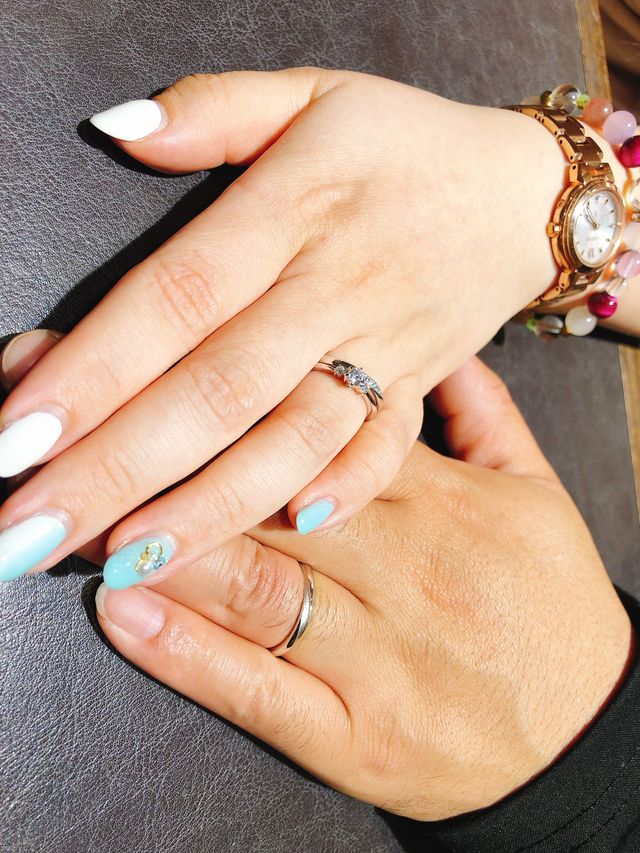 婚約指輪と結婚指輪。セットで選びました！