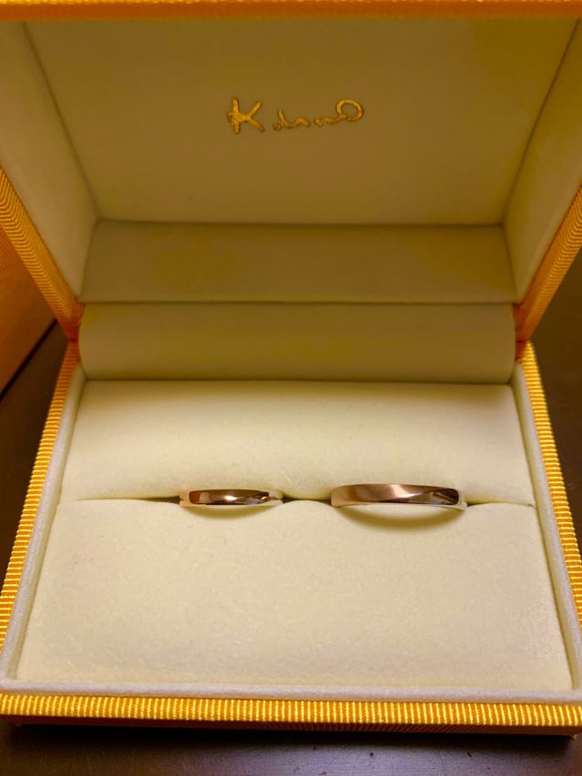 シルバー&times;ピンクゴールド(ヘアライン)