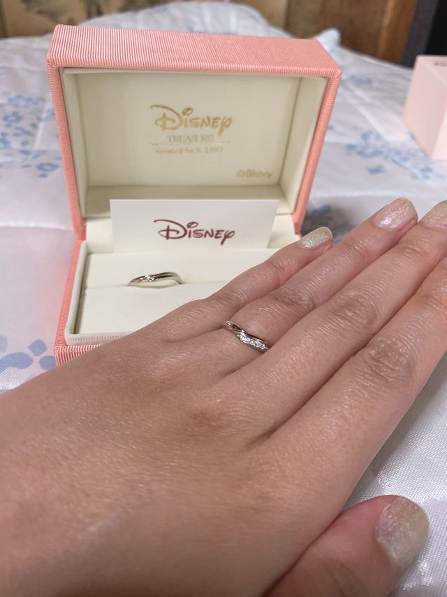 女性着用時の指輪