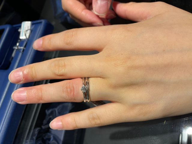 重ね付けをしています