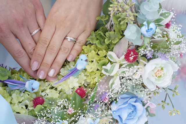 結婚式の前撮りに合わせて、3ヶ月前にセミオーダー？してました