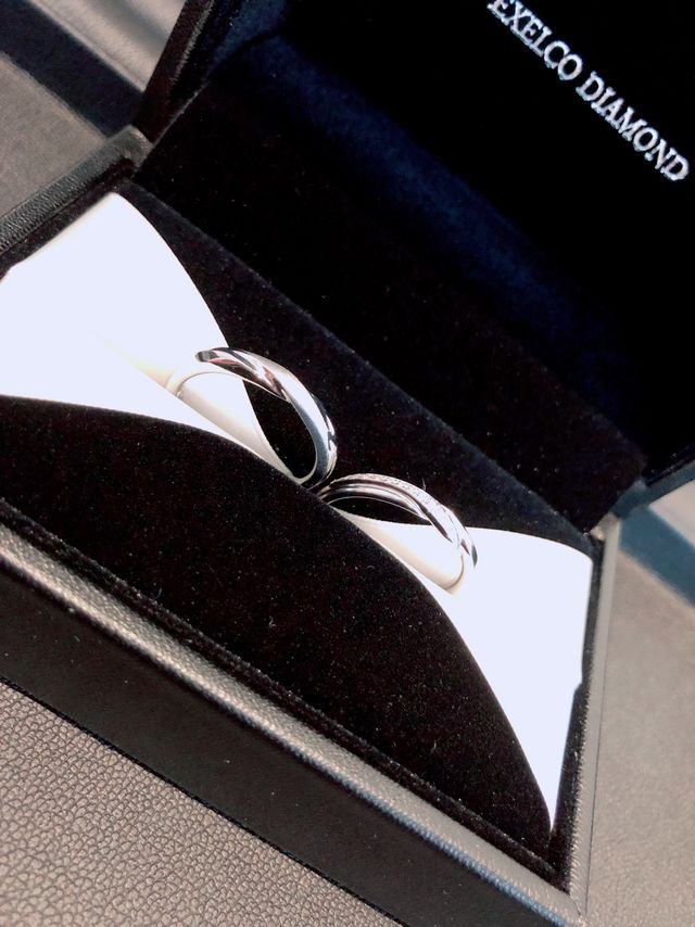 出来た指輪はオシャレなケースと一緒にきました！