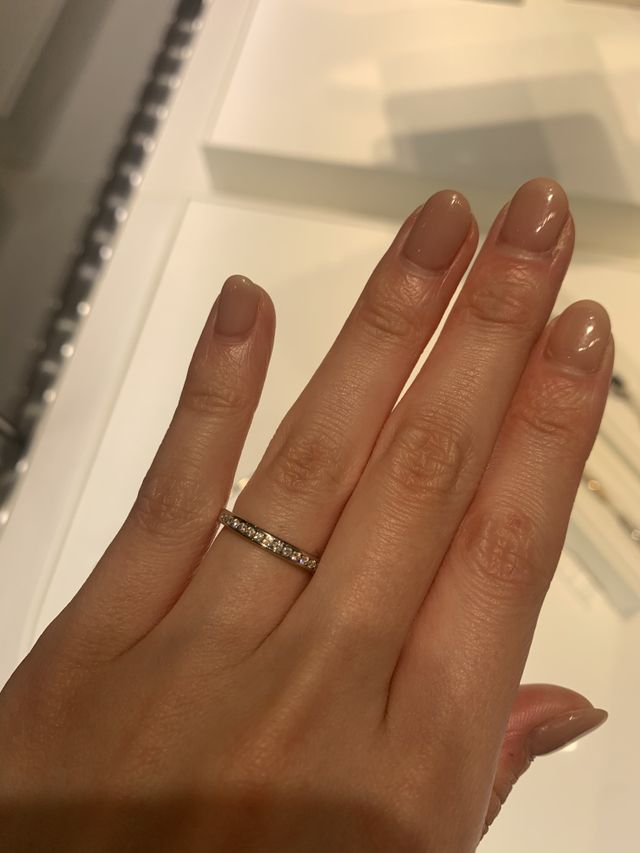 ティファニーダイヤモンドウエディングバンドリング(2ミリ)