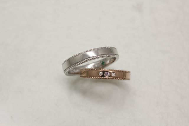 お互いの好きな石を入れて出来上がった写真