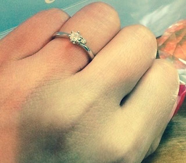 ダイヤの輝きが綺麗です。