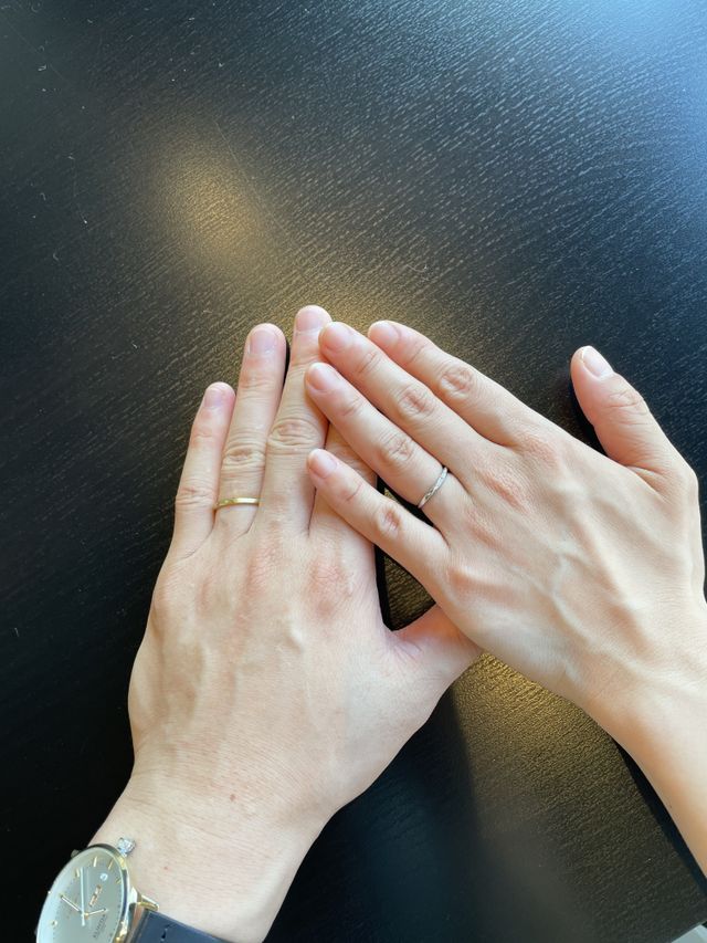 指輪受け取り時