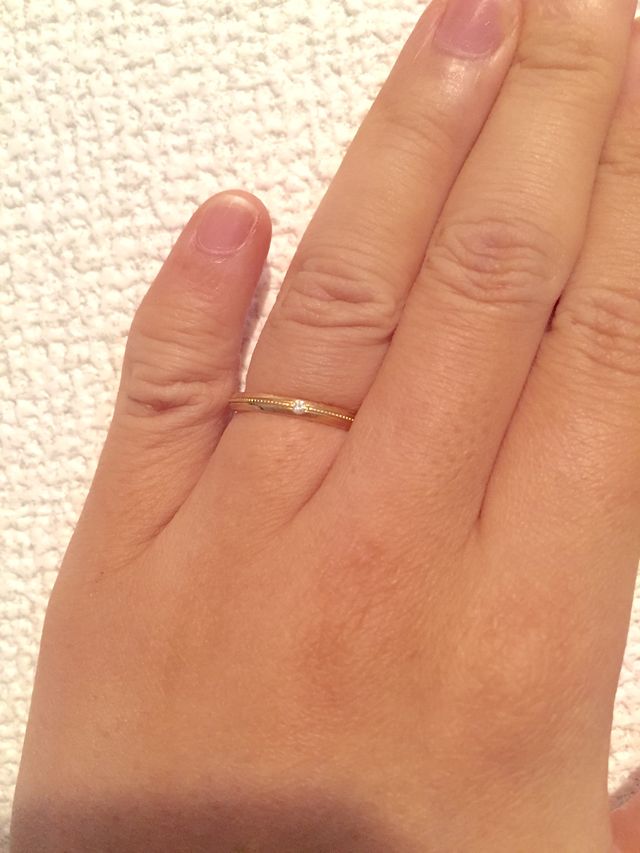 指輪のアップです。