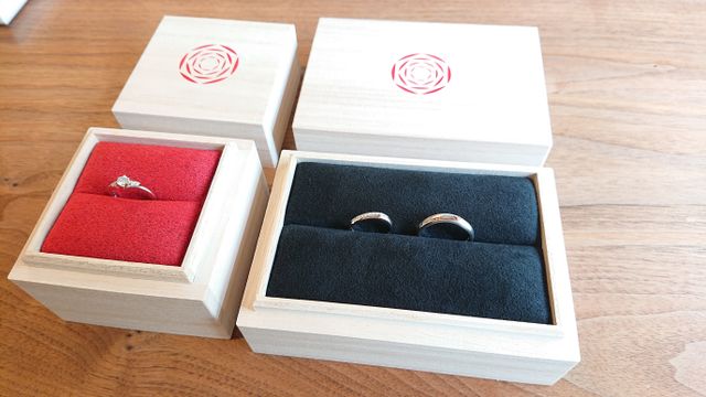 出雲に由来する指輪から縁結を選びました。とても素敵です♡