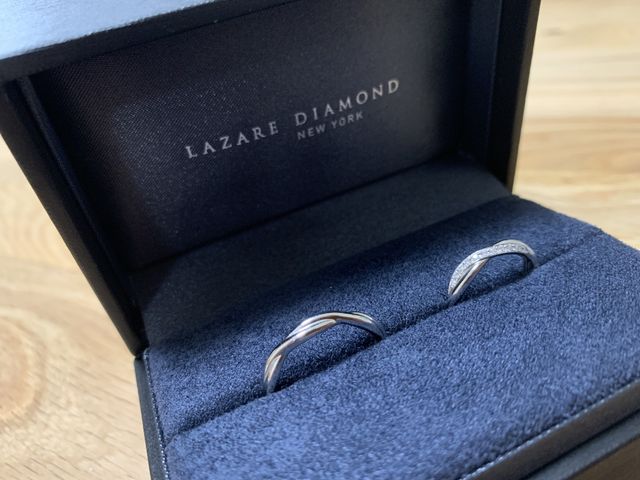 素敵な結婚指輪に出会えました♡ダイヤの輝きも綺麗です。