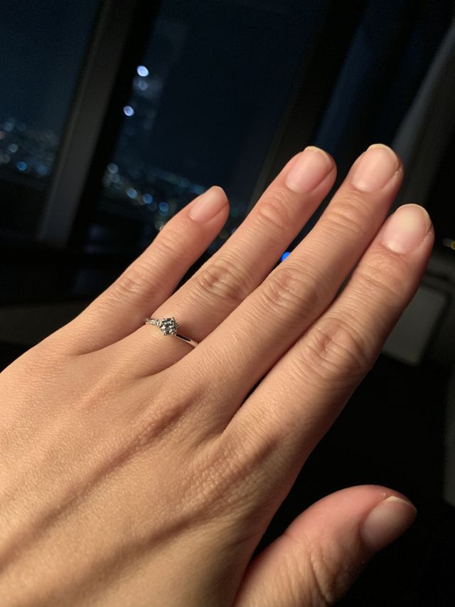 この写真のダイヤは0.24C。