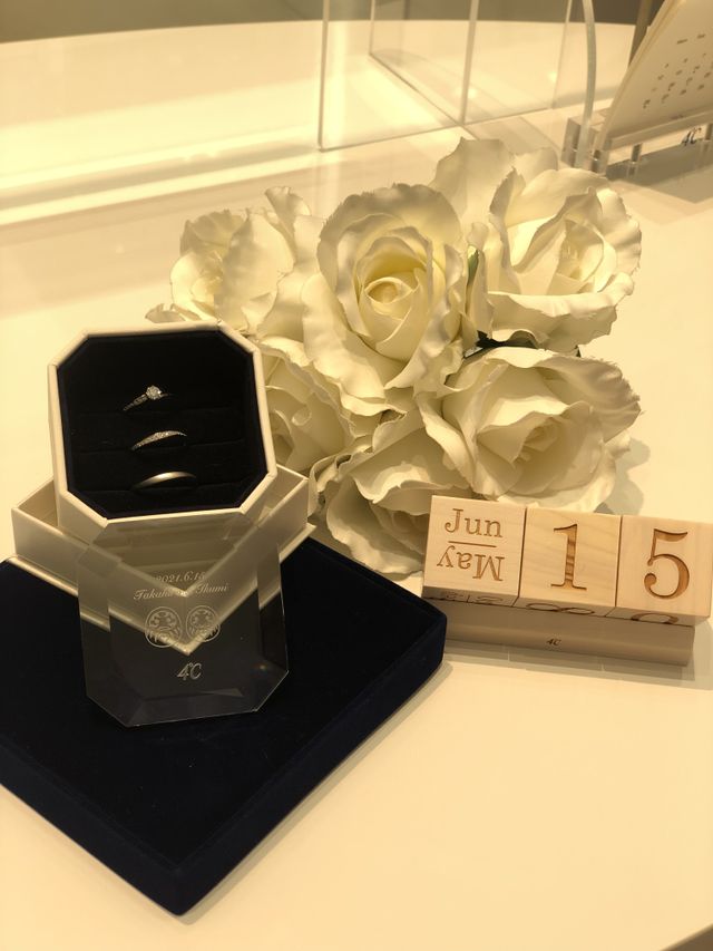 婚約指輪、結婚指輪を購入しました。