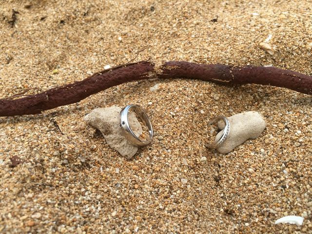 ハワイのビーチで