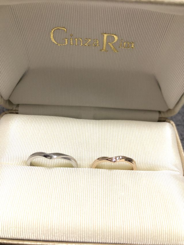 希望の形からピンクゴールドへチェンジ&ピンクダイヤ追加