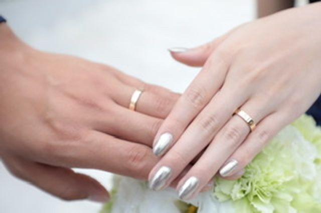 結婚式での写真です。