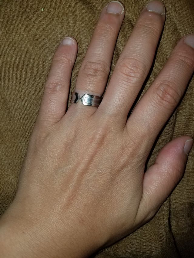 リングのデザインが切り離されたようになっています。