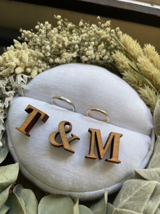 指輪受け取り時のお店にて