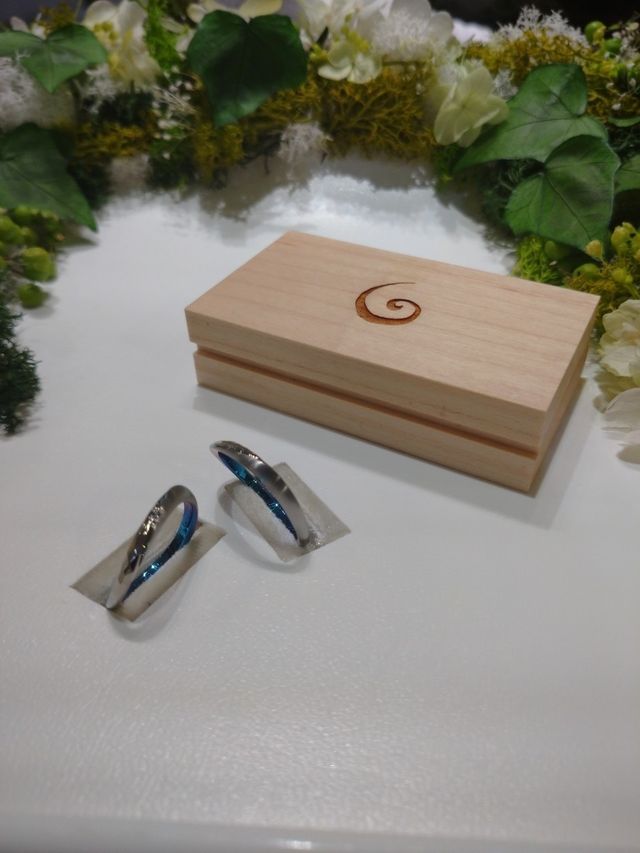 指輪を受け取ったときの装飾