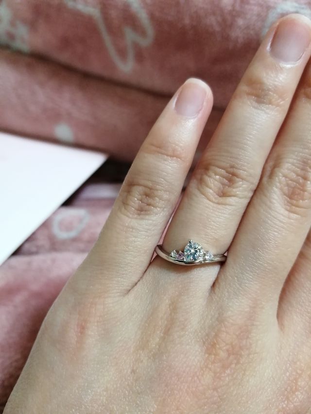 自宅で試着した際の写真です。