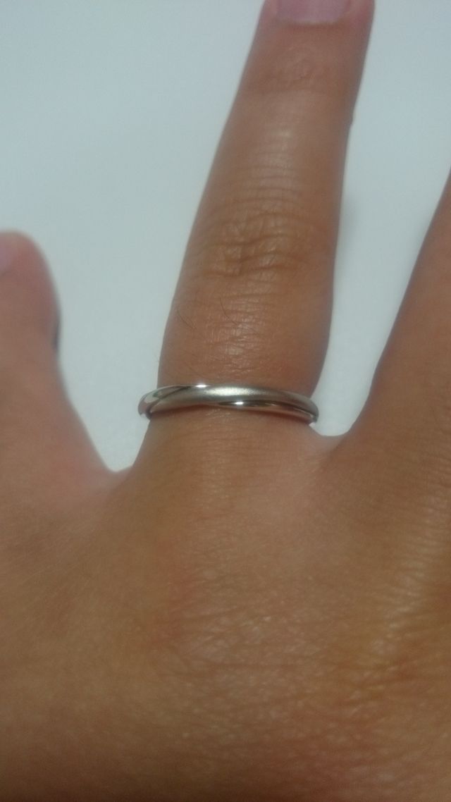 銀座ダイヤモンドシライシで購入したブルーミンの男性側です。