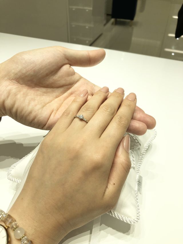 出来上がった時の着用写真
