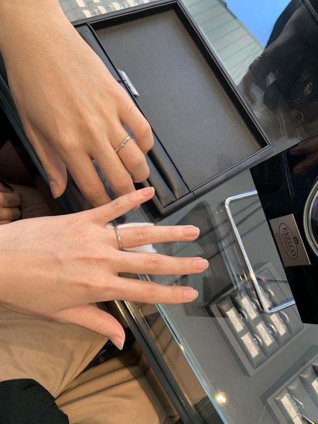 「ヌーヴェル　マリエ　フィーヌ」試着時の写真です。