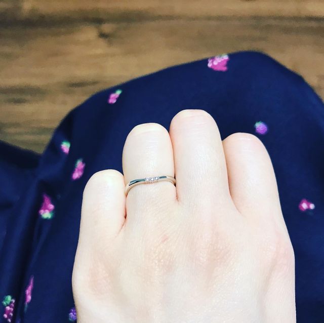 ピンクダイヤ3つがお気に入り