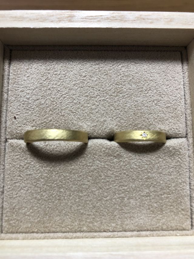 購入時の指輪の写真です。