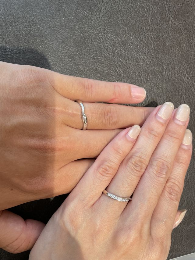 購入指輪をつけてみました