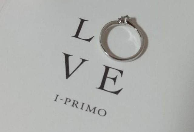 Oの文字を指輪で表現できるカードをサービスでいただきました！