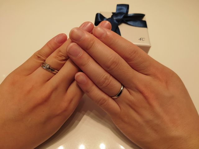 婚約指輪と結婚指輪の重ねづけ！