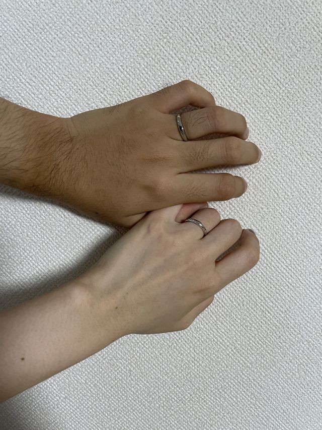 何度見ても自分好みのリングで満足です。