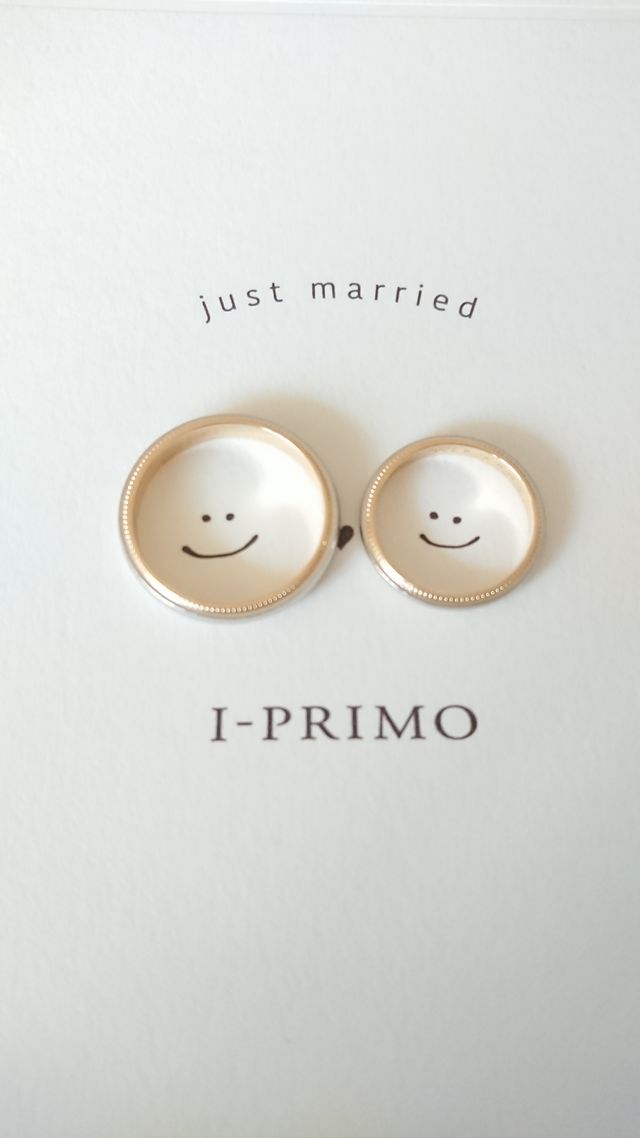 プラチナとゴールドのコンビネーションです。