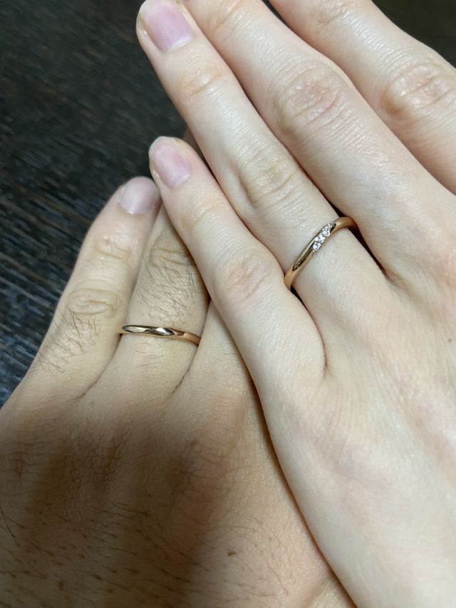 2人の好きなピンクゴールド！大満足です！