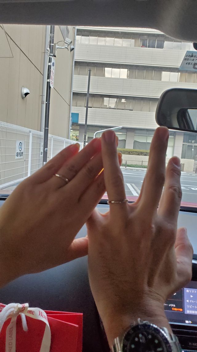 受け取りして、つけて帰宅中。