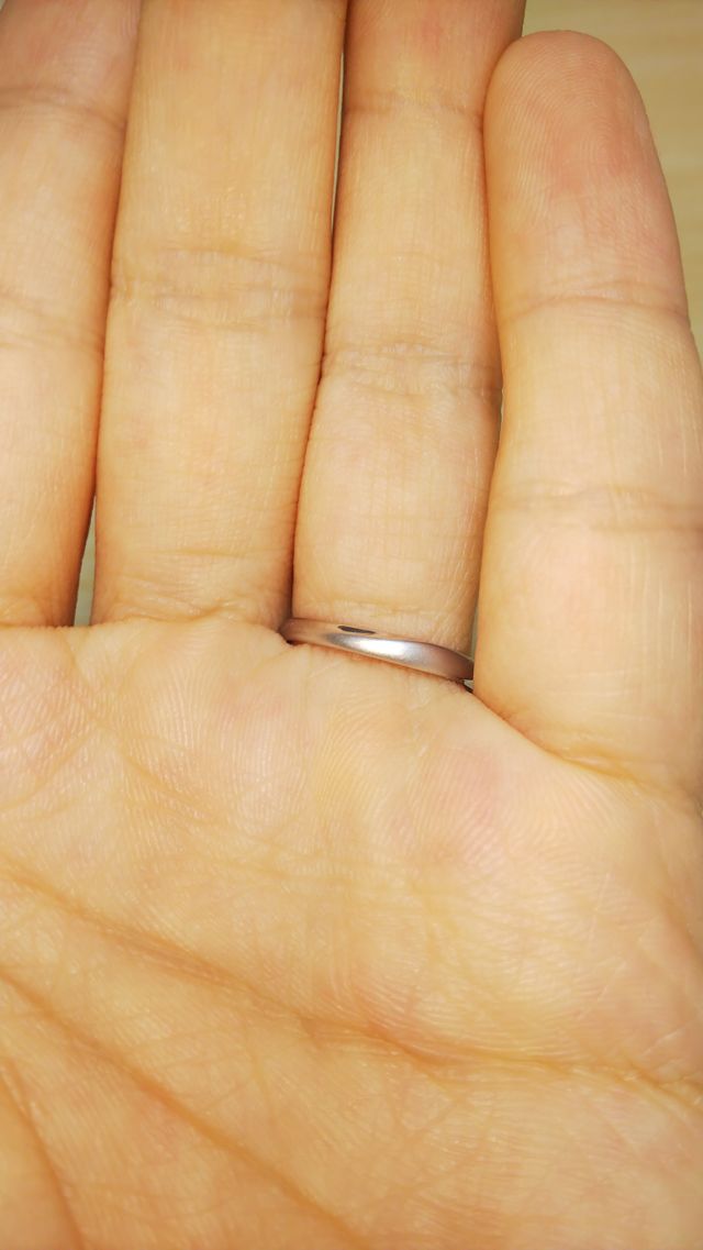 指輪の着用時です。