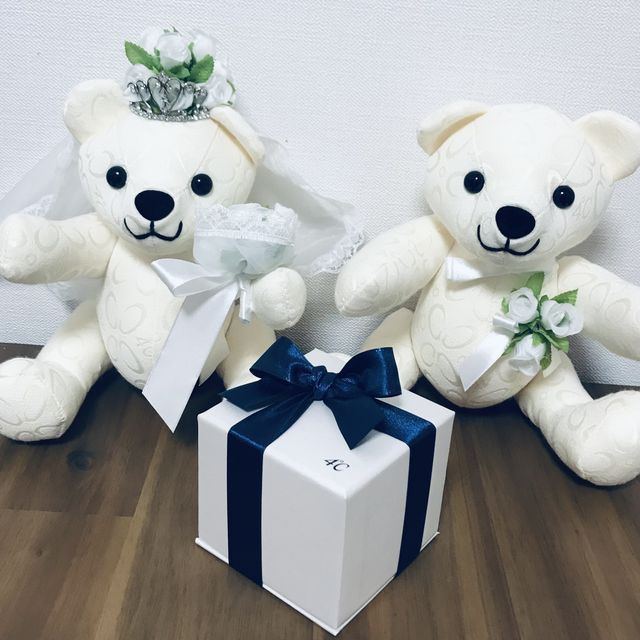 可愛い4℃ベアもプレゼントで頂きました！挙式でも飾ります♪